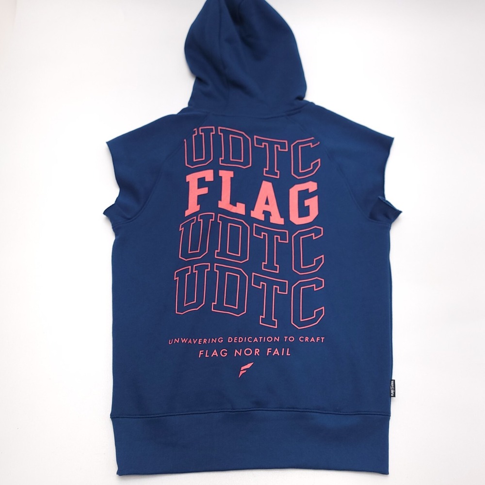 FLAG NOR FAIL UDTC Sleeveless Hoodie Streetwear Navy‎ Work Out Men's Medium NWT